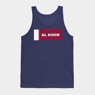 Al Khor City in Qatar Flag Tank Top